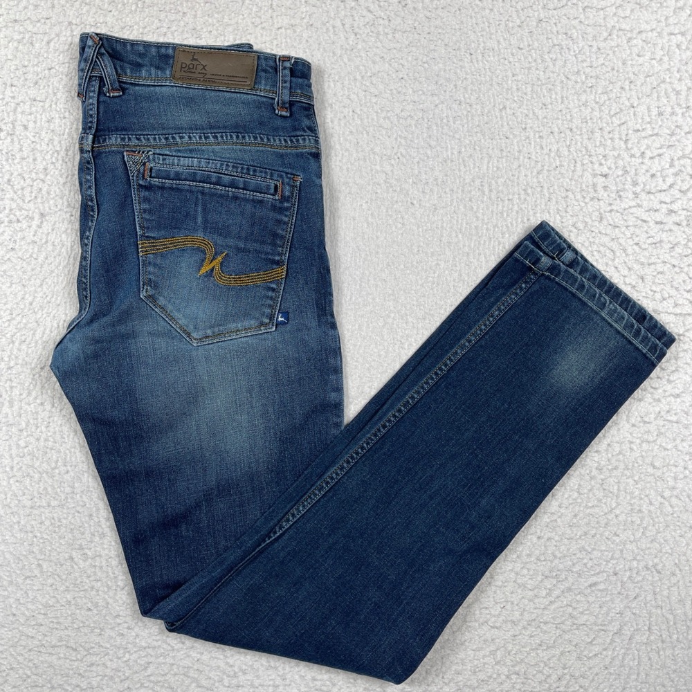 Parx Jeans Mens 32x32 Blue Slim Fit Superior Wash Denim Streetwear Casual Indie